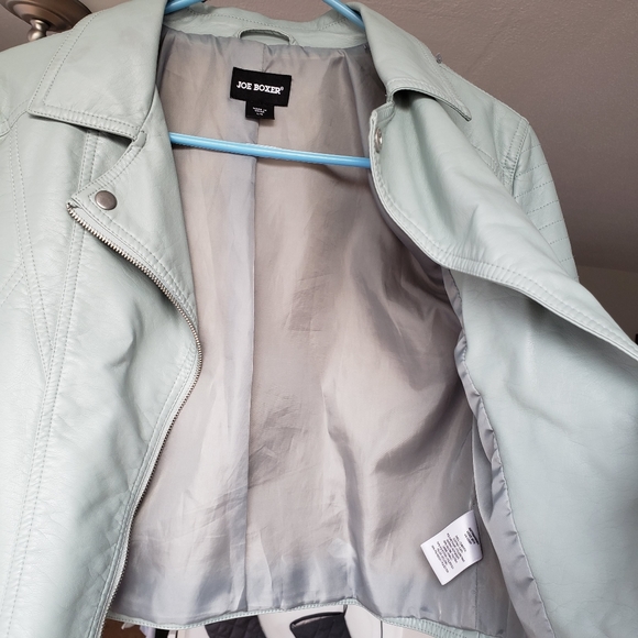 Joe Boxer Juniors Faux Leather Jacket Small - Picture 2 of 5